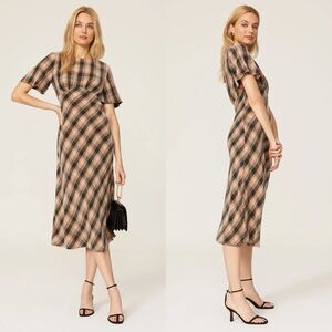 THIRD FORM Checking Out Bias‎ Dress Women's Sz 4